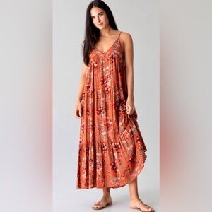 NWT Natural Life Riley Boho Maxi Floral Sundress M
